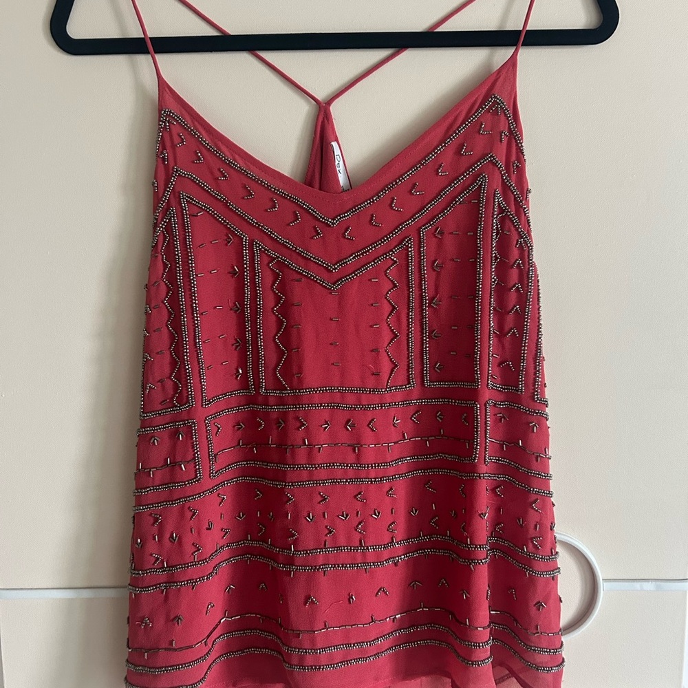 Dex Crimson Embellished Camisole